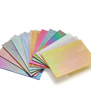 12 Sheets Iridescent Rainbow Stained Glass Sheets, 4x6 Inch Bright  Cathedral Art Glass Packs for Mosaic Work 