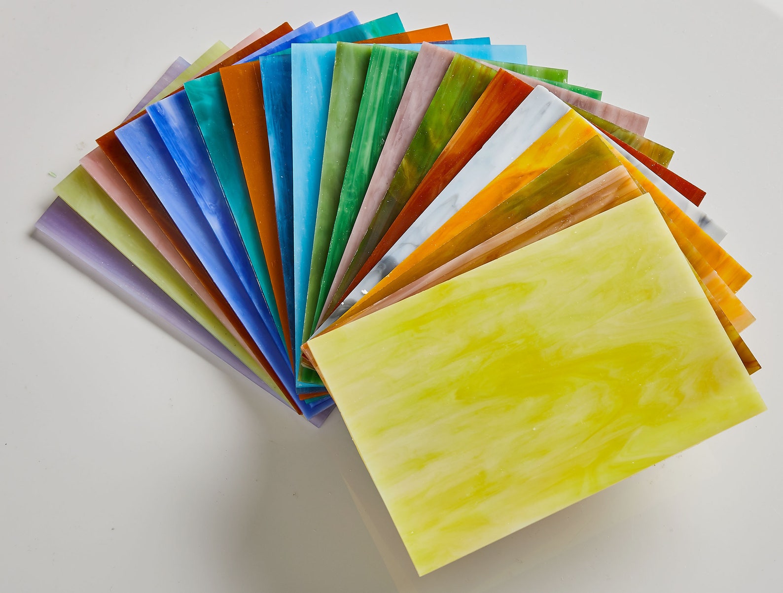 10 Sheets of Stained Glass Sheets, 4x6 Inch Variety Stained Glass Packs