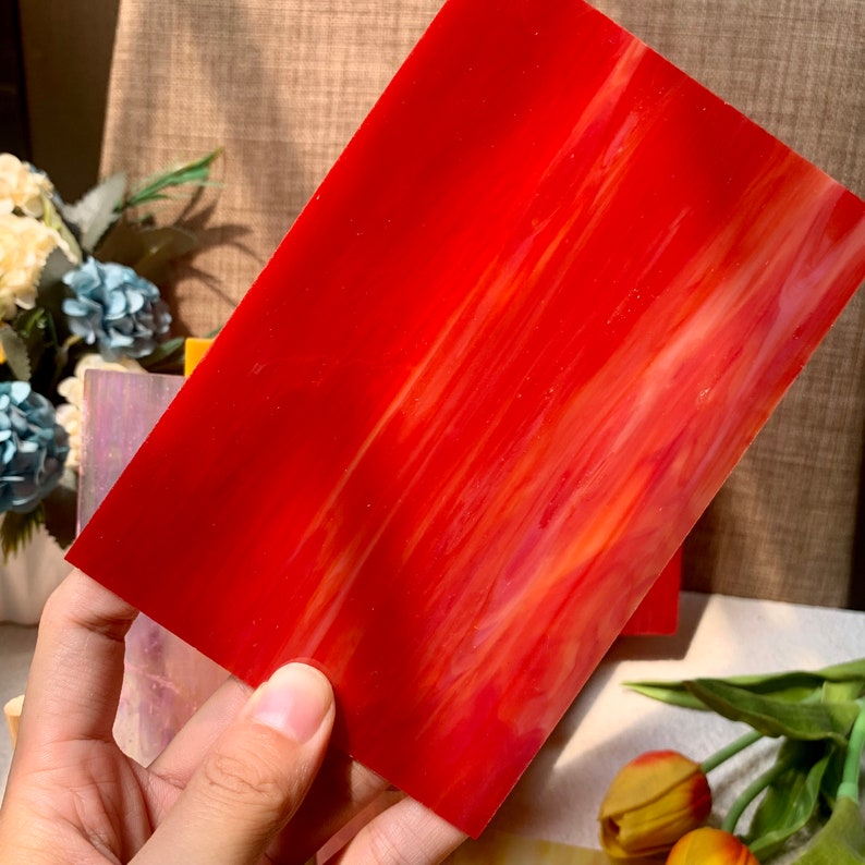 10 Sheets Variety Stained Glass Sheets Pack 4 X 6 Inch Large Etsy