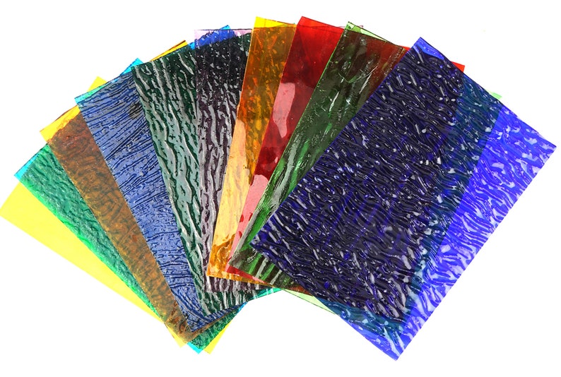36 Sheets Stained Glass Variety Pack – 4x6 Inch Cathedral Art Glass, Iridescent Colors – For Mosaic, DIY Crafts