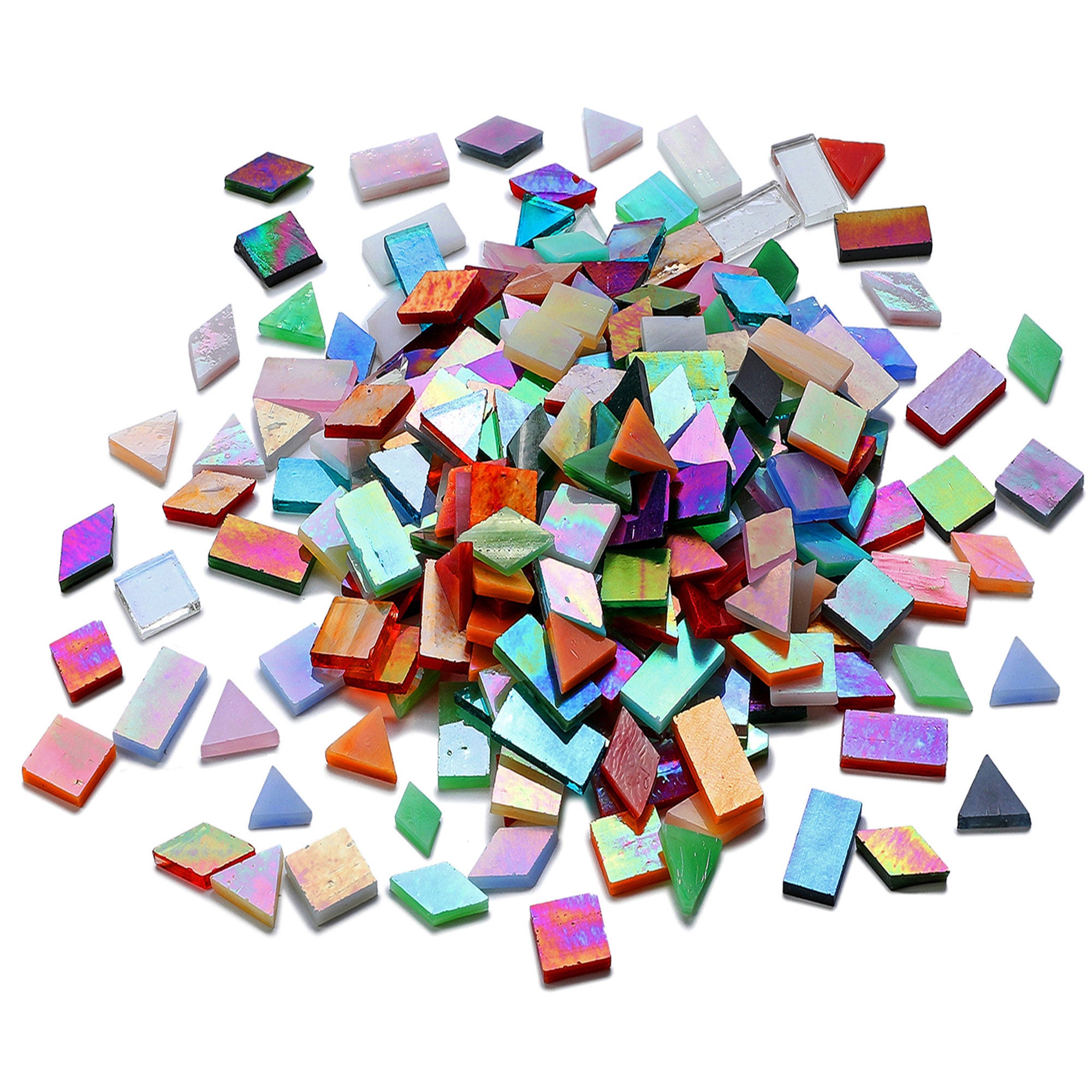 NEW Violet Dew Drop Iridescent Stained Glass Mosaic Tiles - Mosaic Tile Mania