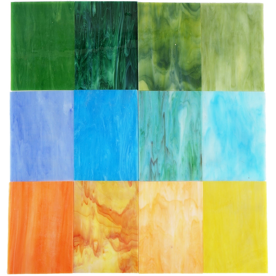 10 Sheets Variety Stained Glass Sheets Pack 4 X 6 Inch Large Etsy UK