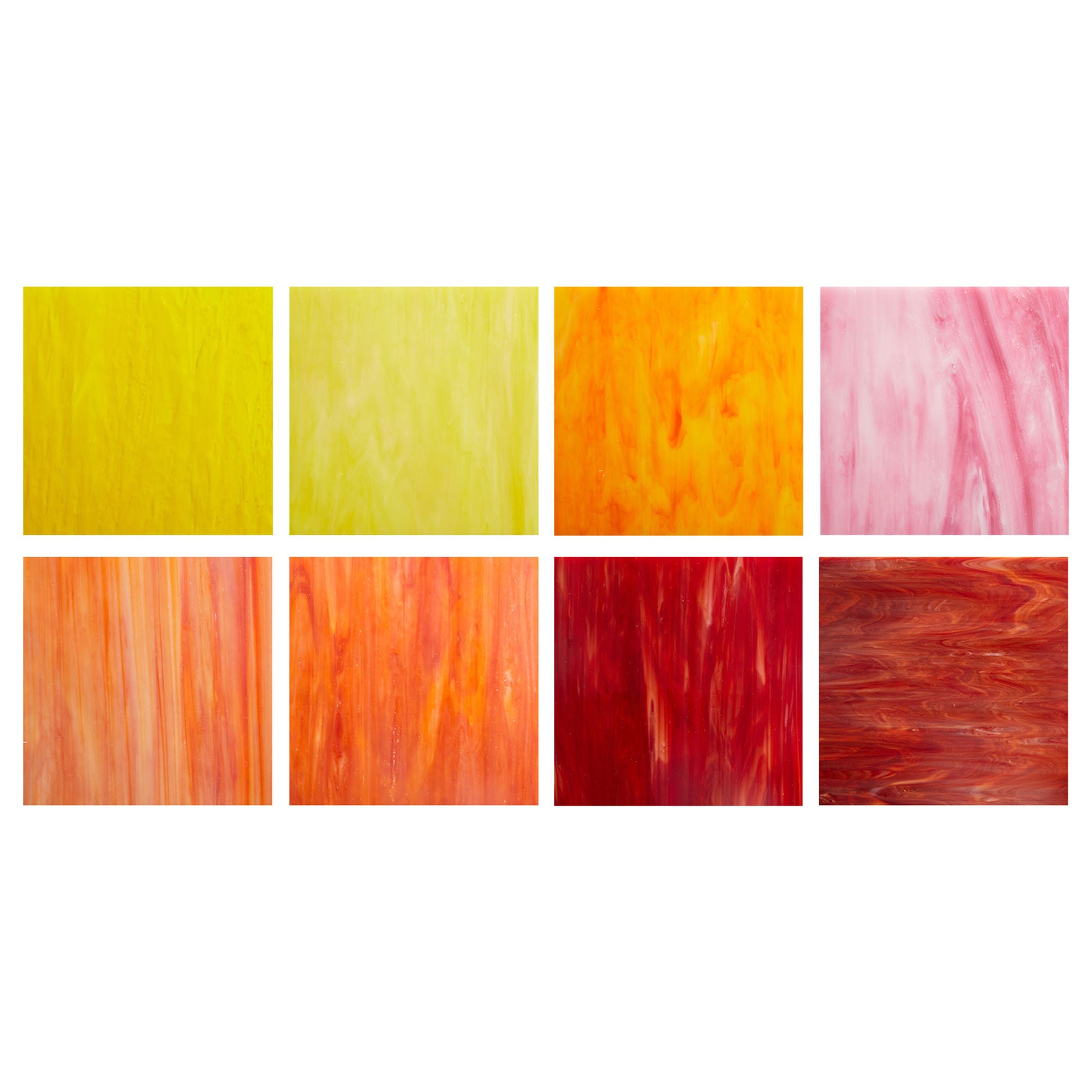 8 Sheets Stained Glass Sheets Red&yellow Variety Mixed Colors Etsy