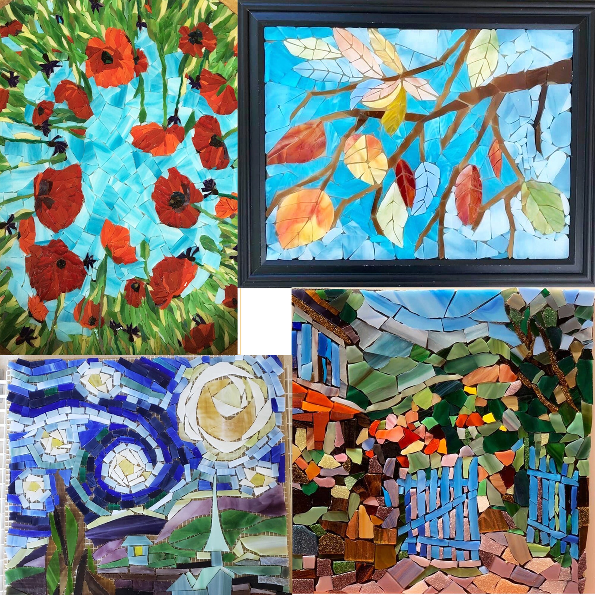 10 Sheets Variety Stained Glass Sheets Pack 4 X 6 Inch Large Etsy