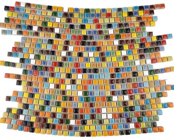 784 Pieces Colorful Ceramic Mosaic Tiles for Crafts, Tiny Square Glazed  Porcelain Pieces Sheets for Mosaics -  Israel