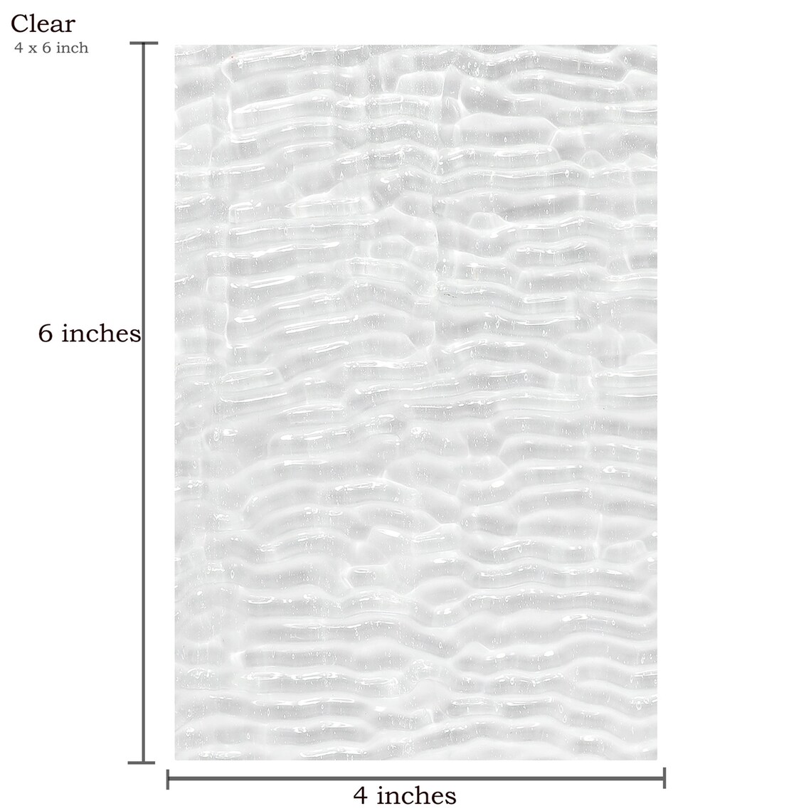 10 Sheets Clear Textured Stained Glass Sheets Pack 4 X 6 Inch Etsy