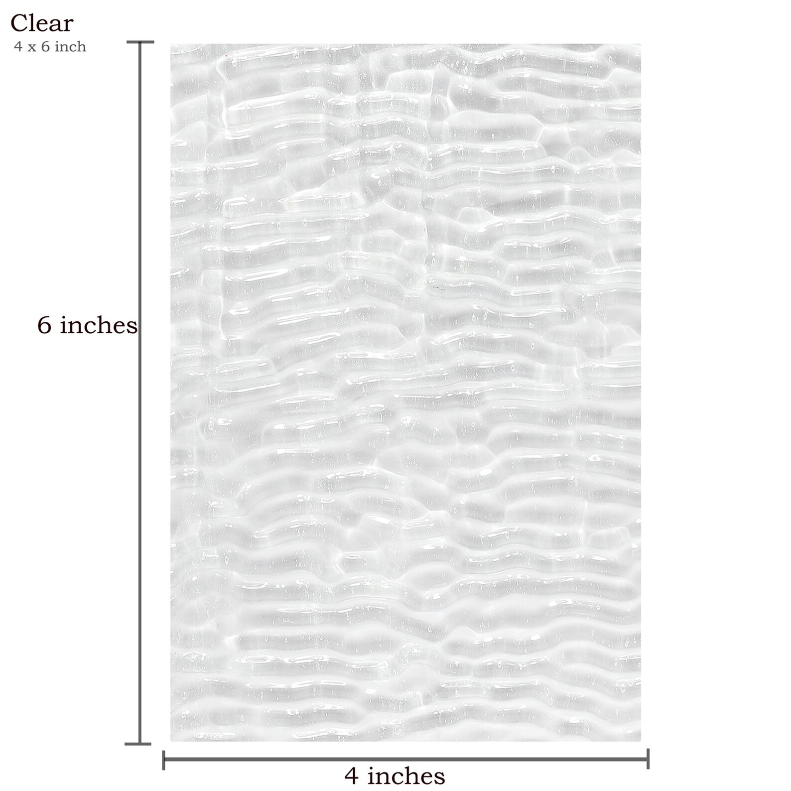 10 Sheets Clear Textured Stained Glass Sheets Pack 4 X 6 Inch Etsy UK