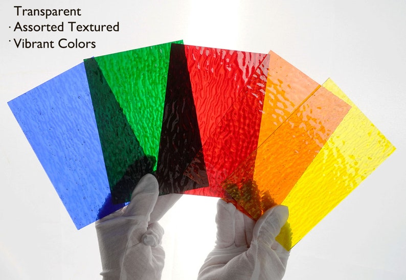 10 Sheets Variety Stained Glass Sheets Pack 4 X 6 Inch Large Etsy