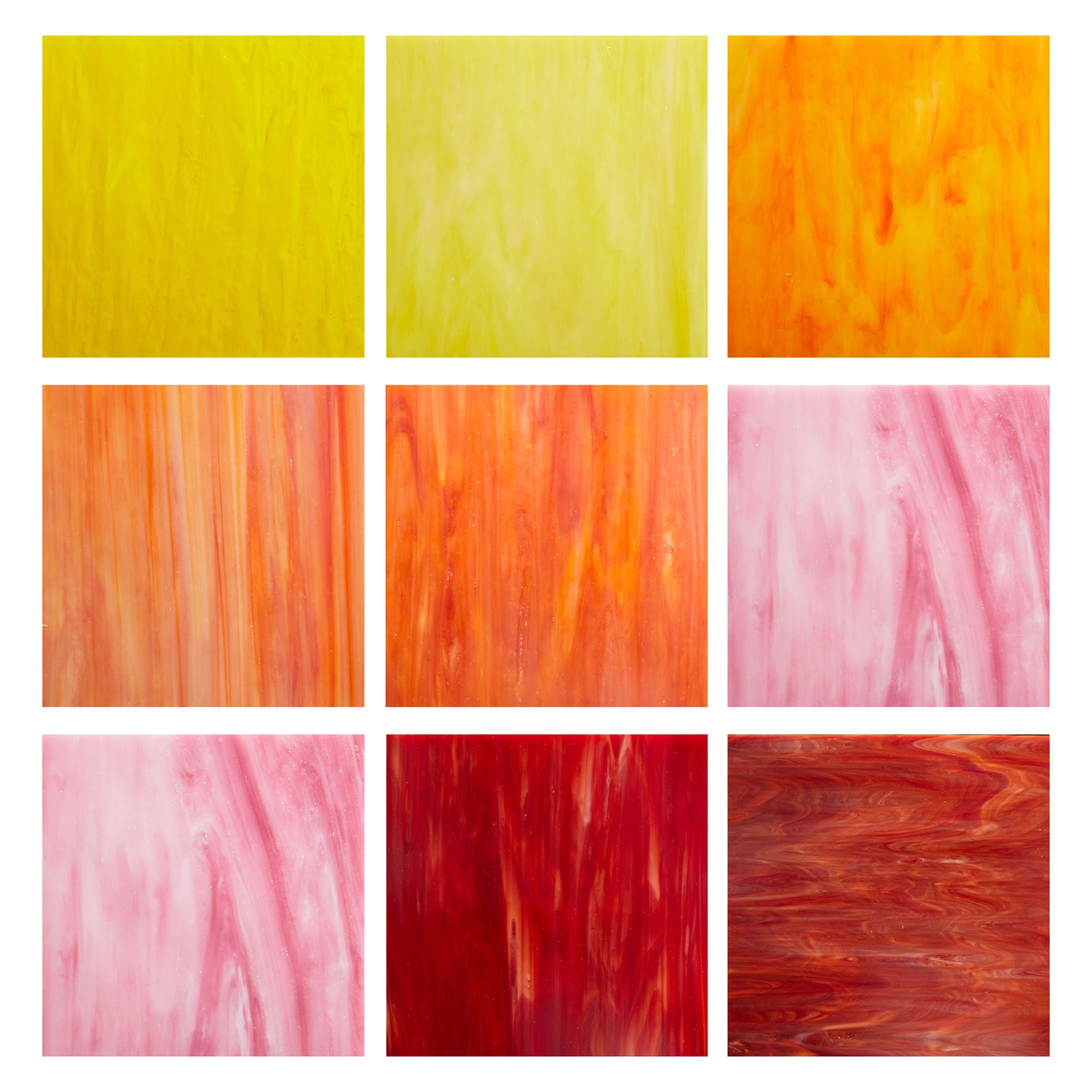 8 Sheets Stained Glass Sheets Red&yellow Variety Mixed Colors Etsy