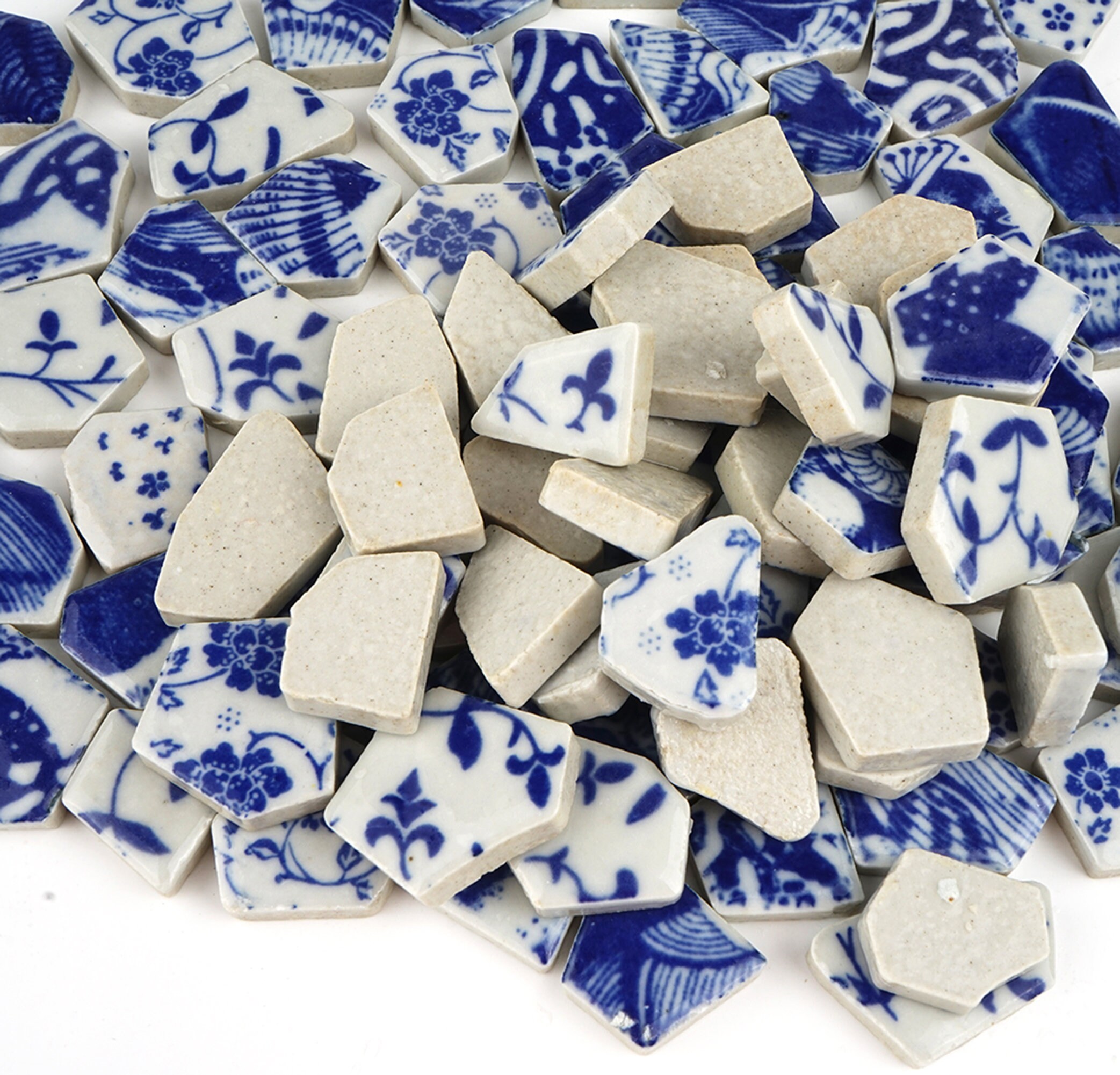 Lanyani Broken Ceramic China Tilesblue Pottery Assortment - Etsy