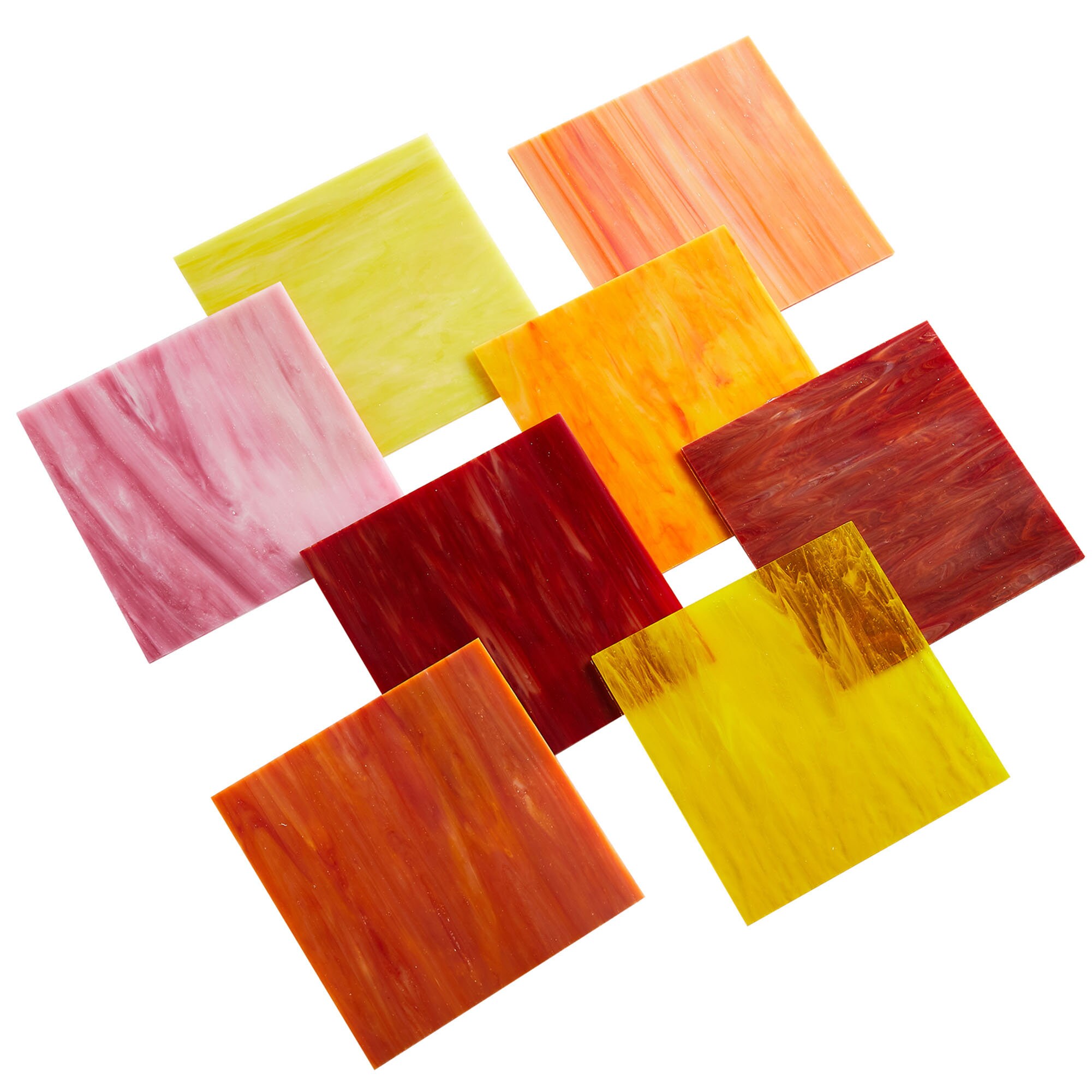 8 Sheets Stained Glass Sheets Red&yellow Variety Mixed Colors - Etsy