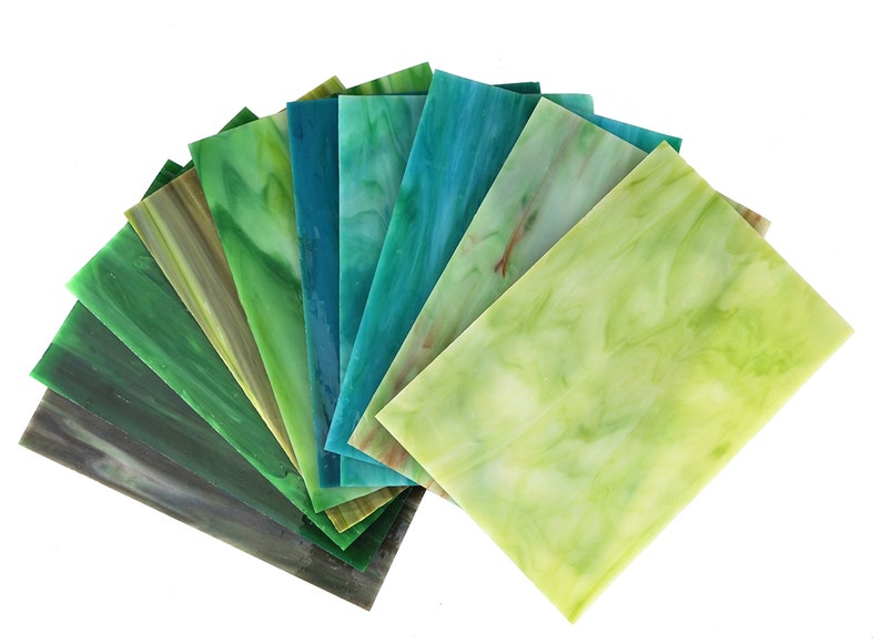 10 Sheets of Stained Glass Sheets 4x6 inch Variety Stained Etsy