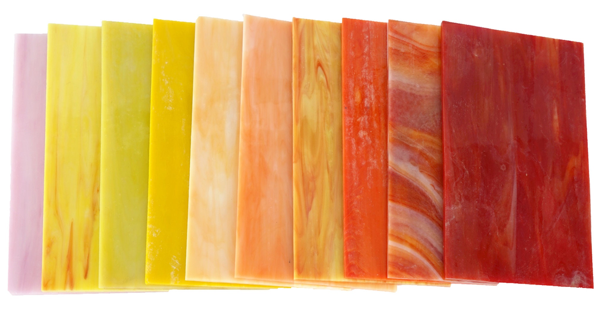 10 Sheets Variety Stained Glass Sheets Pack 4 x 6 inch Large Etsy