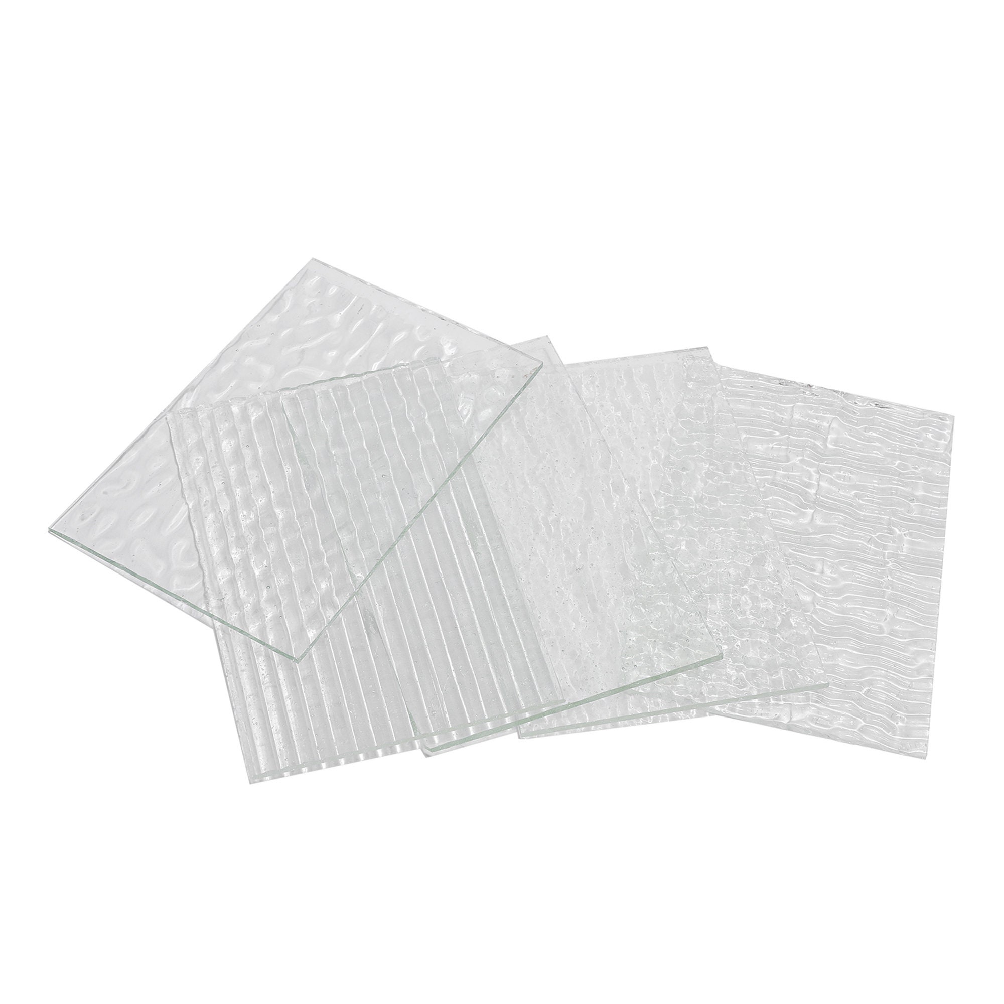 10 Sheets Clear Textured Stained Glass Sheets Pack 4 x 6 inch Etsy