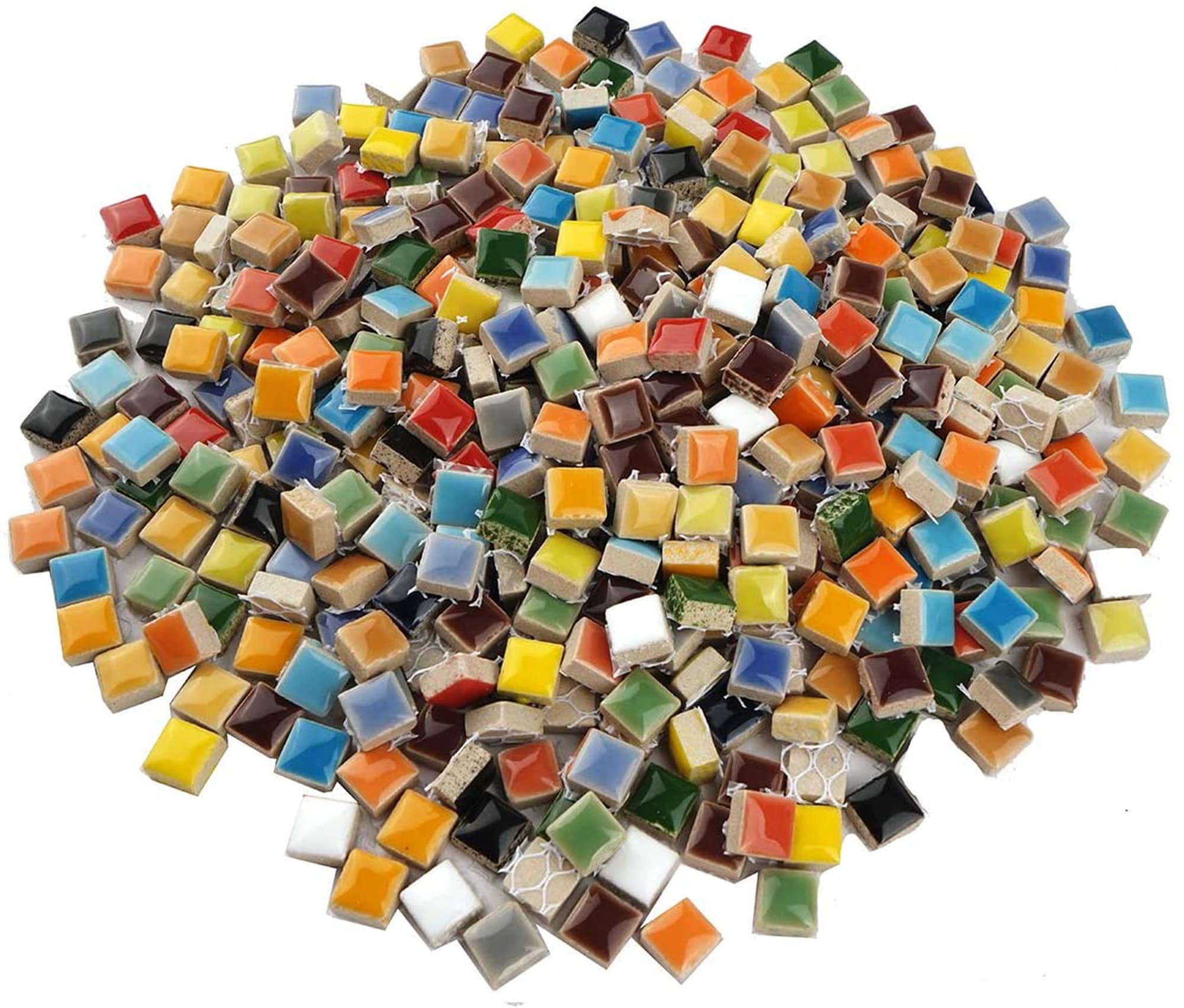 1 Bag Mixed Colors Square Clear Glass Mosaic Tiles For Diy - Temu