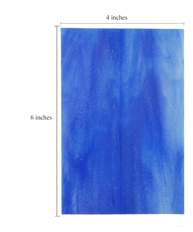 10 Sheetsblue Variety Stained Glass Sheets 4 X 6 Inch Opal Etsy
