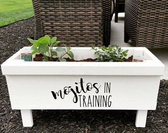 Solid Wood Garden Box Planter - PLANTS NOT INCLUDED - Mojitos in Training