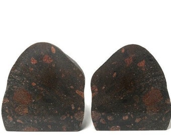 Conglomerate Bookend Set- MEDIUM / Minimalist / Nature-Inspired Decor / Spotted