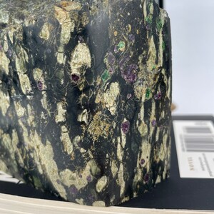 VERY RARE Diamond Ore Kimberlite Bookend Rock Display Garnet Peridotite image 3