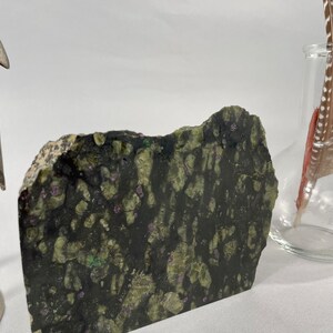 VERY RARE Diamond Ore Kimberlite Bookend Rock Display Garnet Peridotite image 5