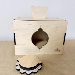Personalized Wood Piggy Bank: Forest Theme, Kids Birthday Gift image 8
