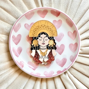 Chasca Incan Goddess brooch, Incan goddess acrylic brooch, Inca culture brooch, Inca jewelry, Inca art, Chasca Inca, Christmas gift