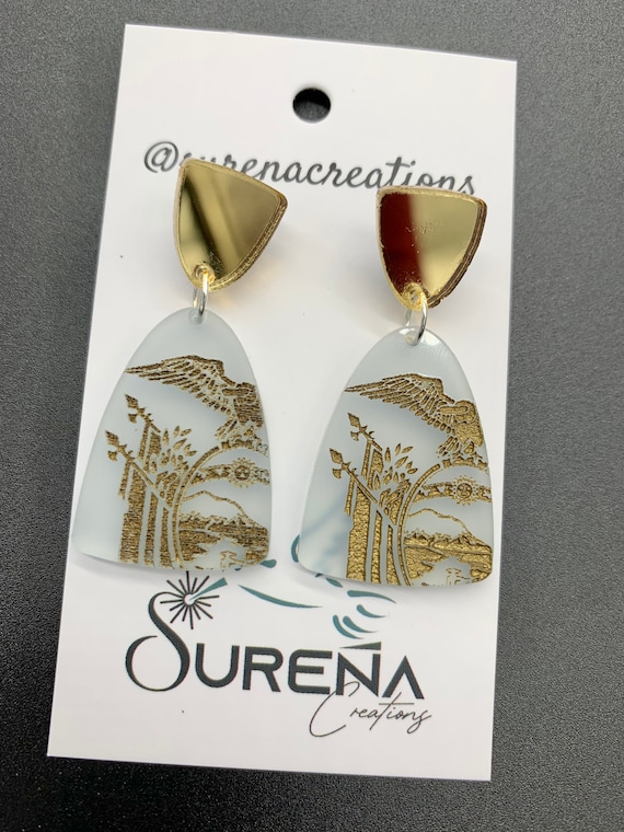 Pendientes Escudo de Ecuador Joyería Ecuador Pendientes - Etsy