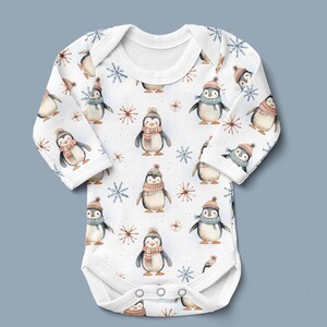 Cute Penguin, Animals pattern, Seamless Fabric Design, Repeat Tile image 2