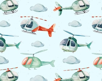 Patrón de helicóptero, diseño de tela sin costuras, mosaico repetido, descarga digital