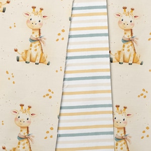 Giraffe Fabric Pattern: Striped Kids Clothing Design (Digital Download)