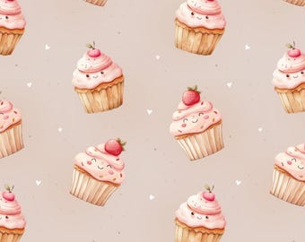 Pastel, dulce, diseño de tela sin costuras, mosaico repetido, patrón para ropa infantil de tela, descarga digital