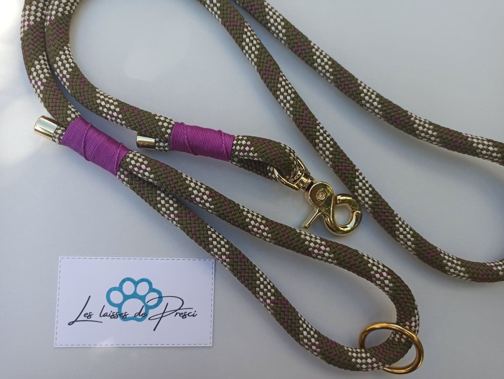 Classic'laisse 120, Laisse Pour Chien en Corde, Paracord Dog Leash, Chien, Promenade, Balade, Elite