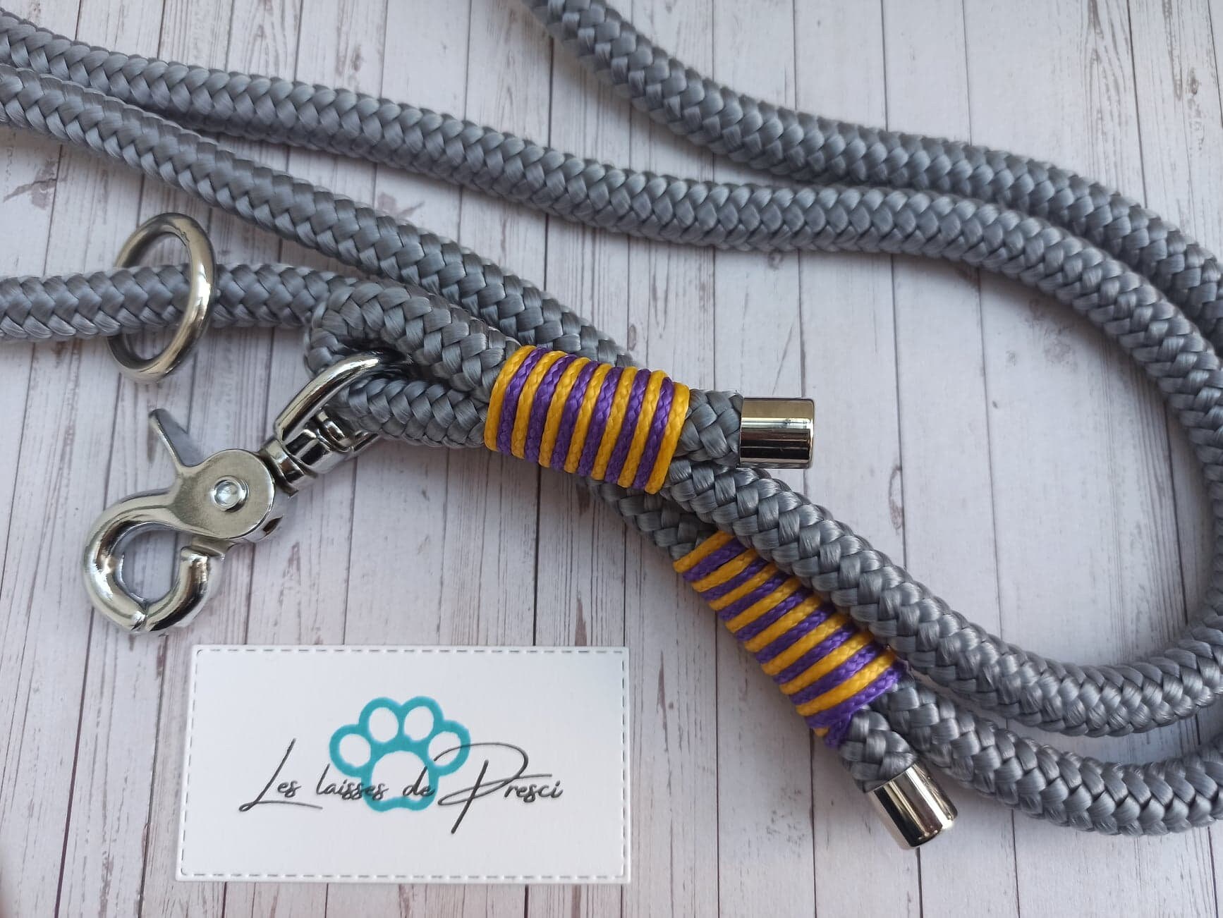 Classic'laisse 120, Laisse Pour Chien en Corde, Paracord Dog Leash, Chien, Promenade, Balade, Tendan