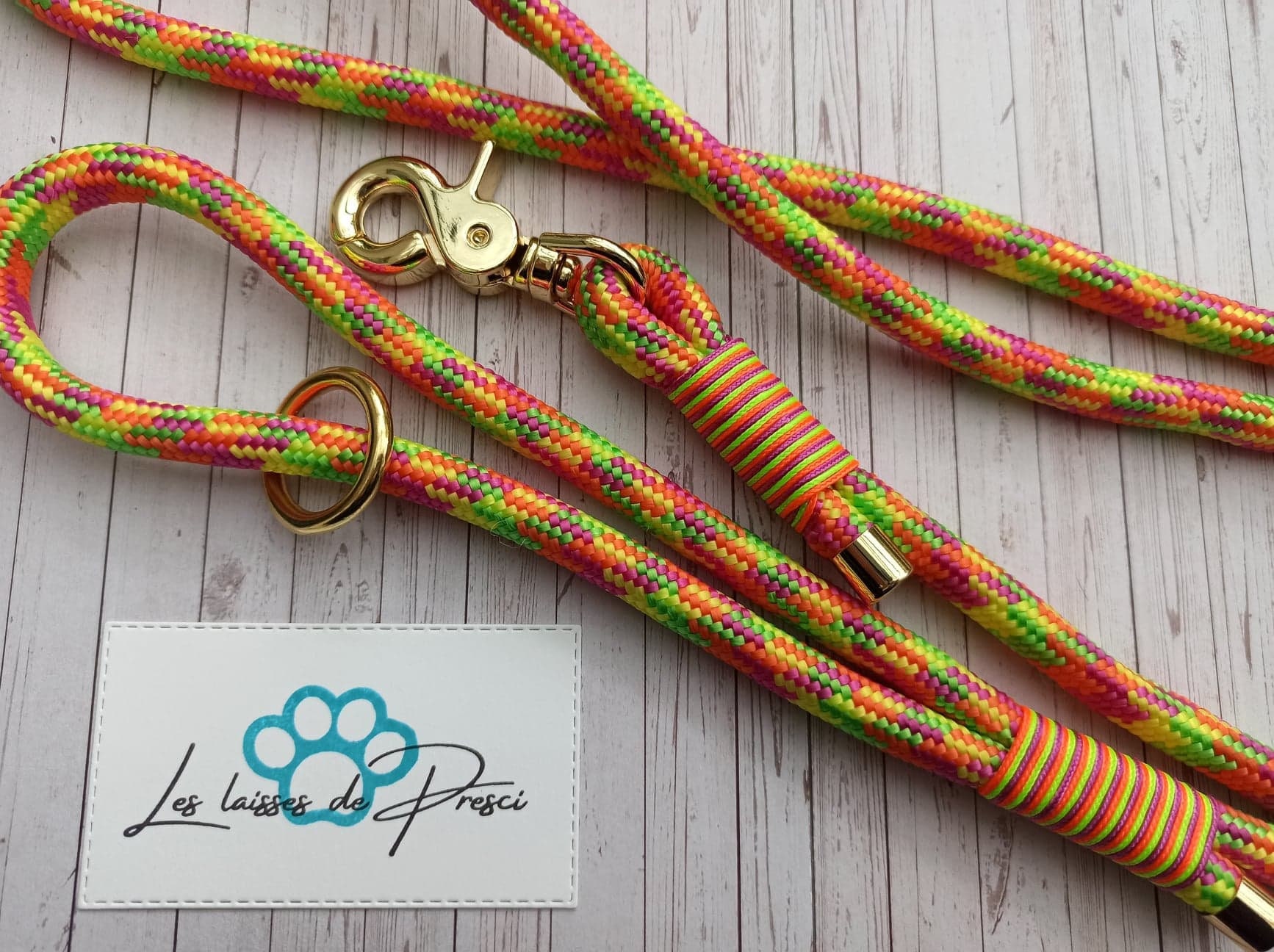 Classic'laisse 150, Laisse Pour Chien en Corde, Paracord Dog Leash, Chien, Promenade, Balade, Bonbon