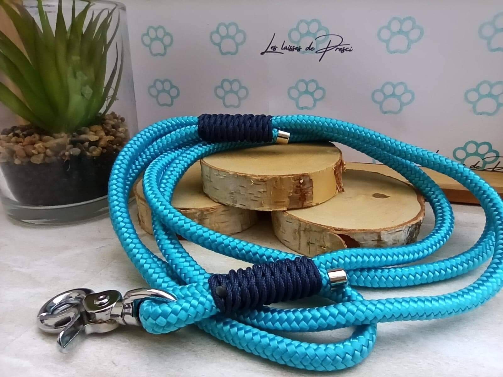 Classic'laisse 160cm, Paracorde, Corde, Laisse Chien, Paracord Dog Leash, Laguna