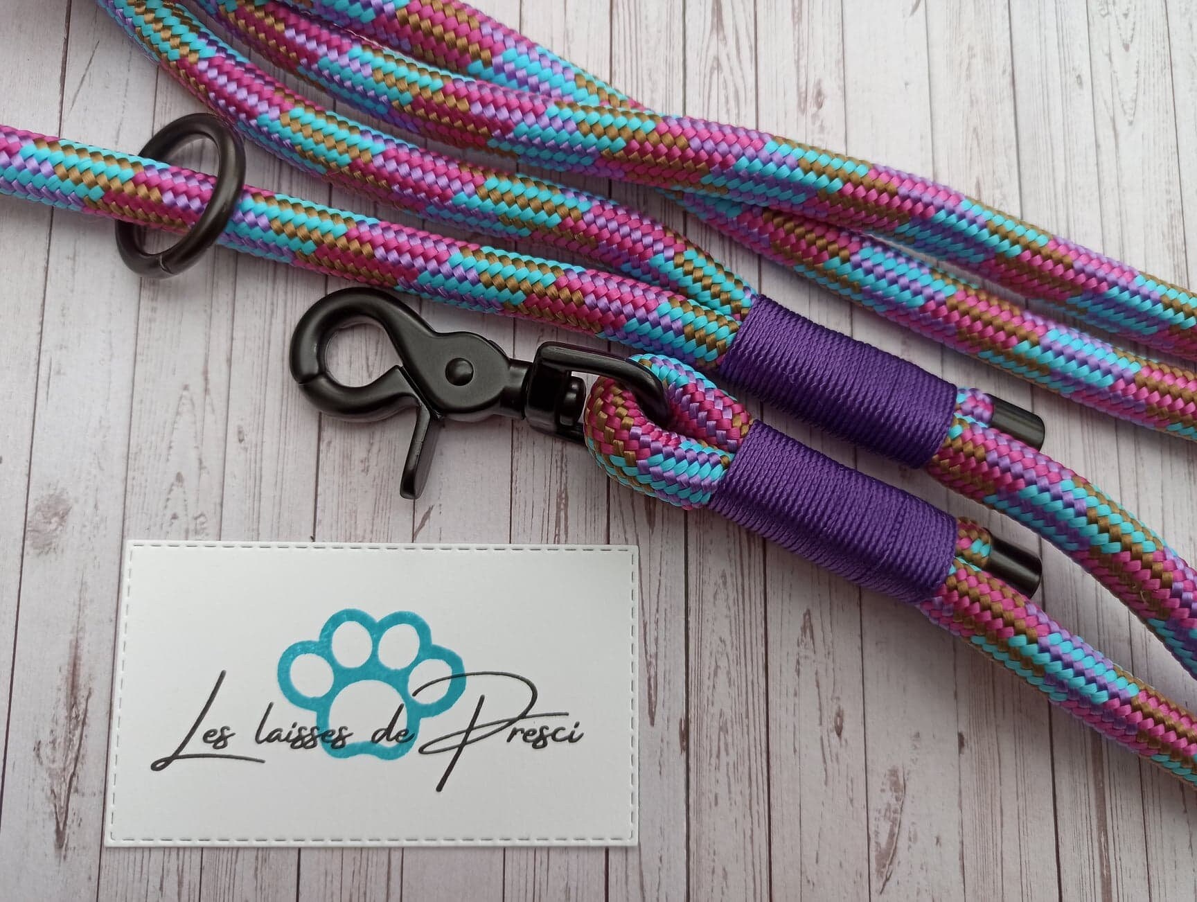 Classic'laisse 160, Laisse Pour Chien en Corde, Paracord Dog Leash, Chien, Promenade, Balade, Olympe