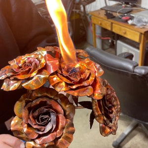 Hand Made Solid Copper Rose