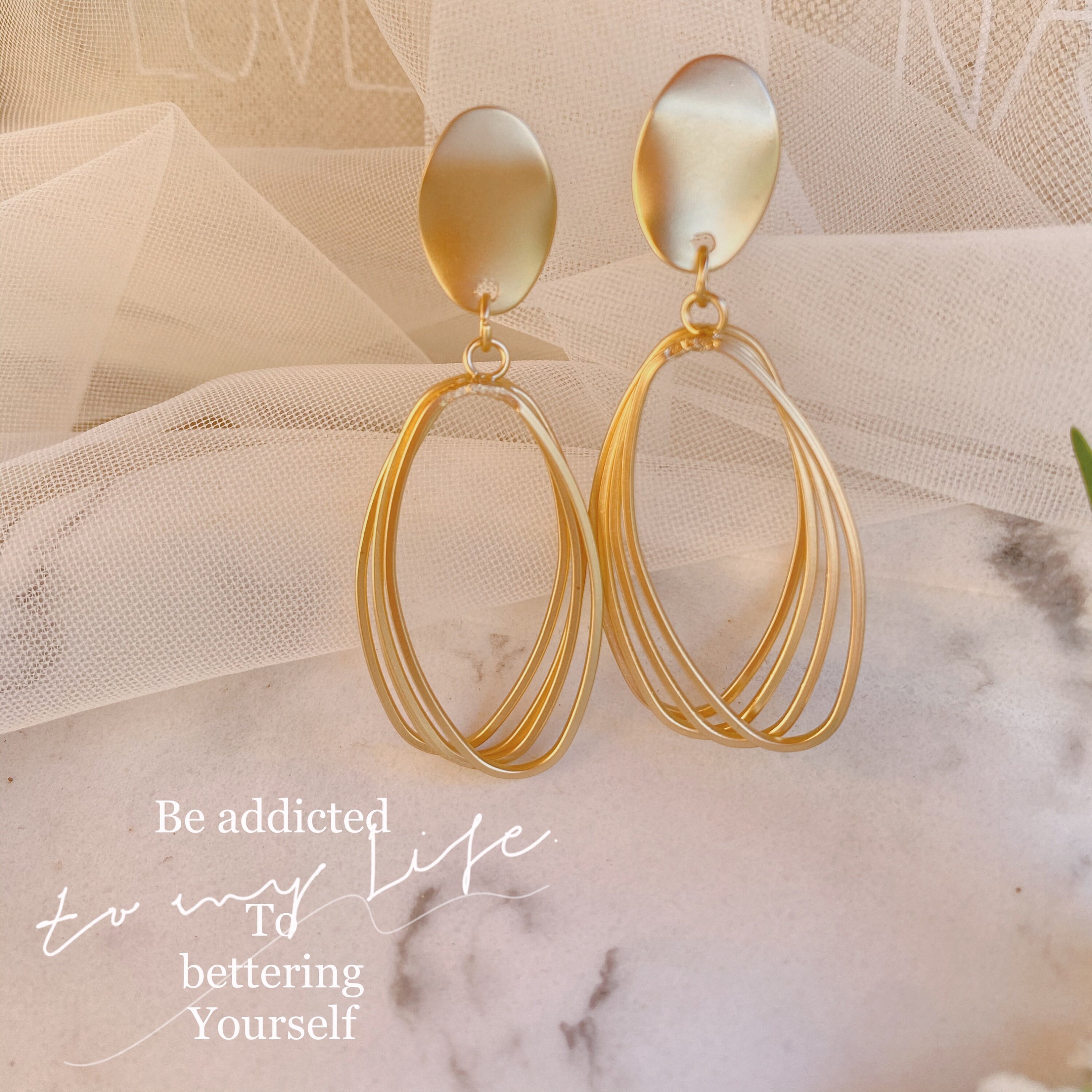 Gold Hoop Stud Dangle Earrings Boho Style Summer Fashion Etsy