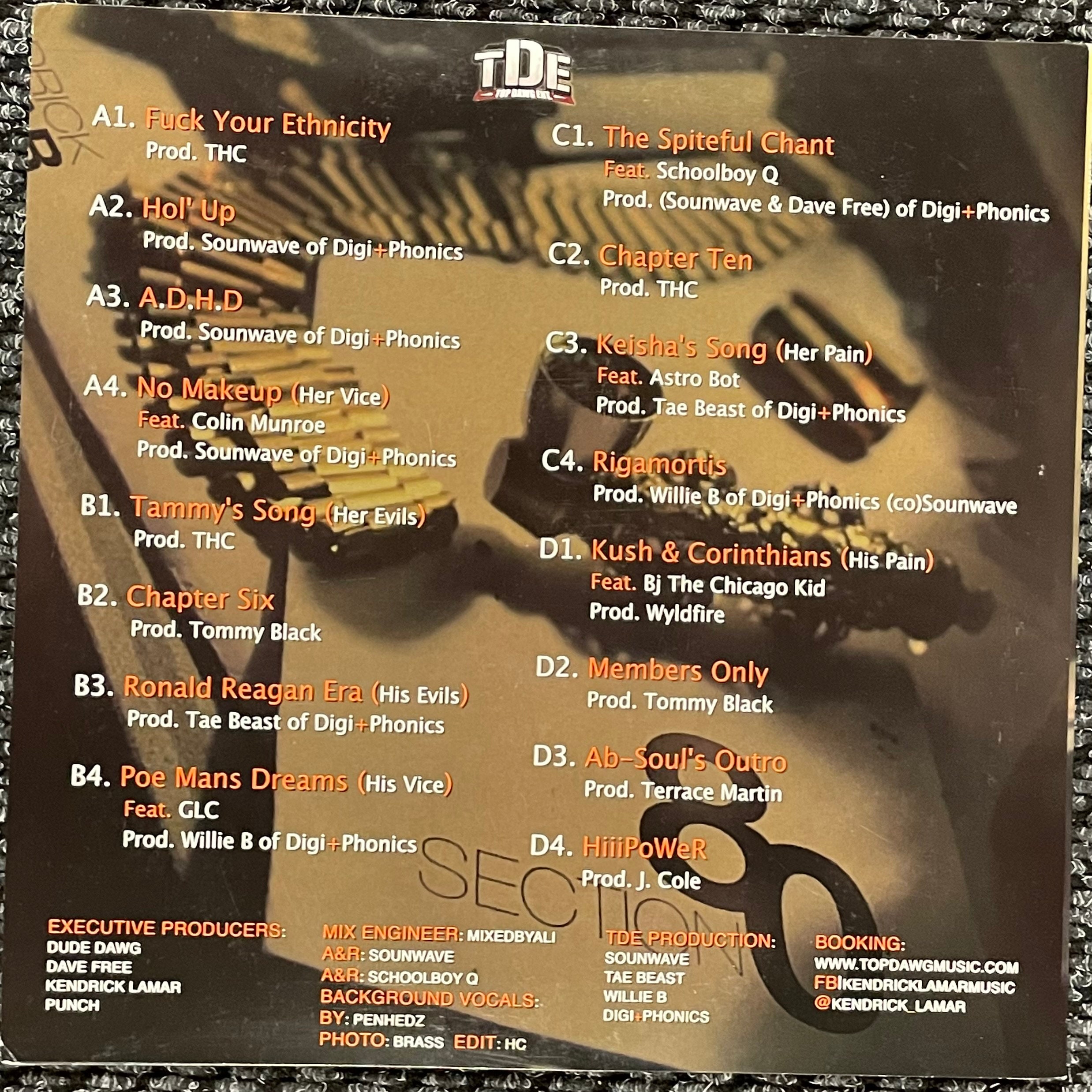 Kendrick section 80 tracklist topcoder