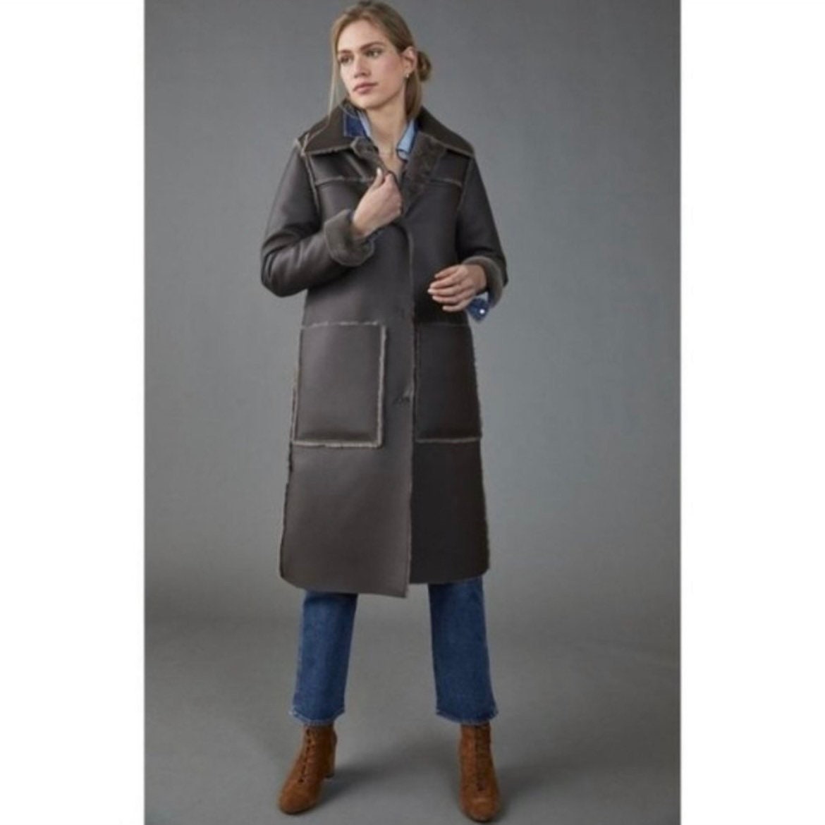 Anthropologie reversible coat online