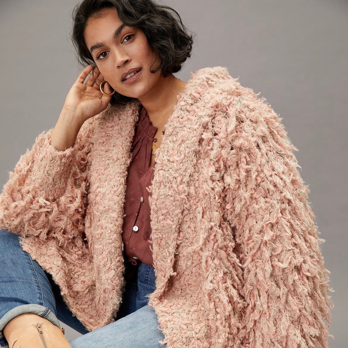 Faux fur cardigan forever cheap 21