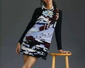 Maeve Scenic Mini Sweater Dress Anthropologie Size Medium