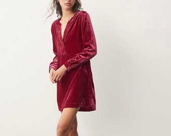velvet shirt dress anthropologie