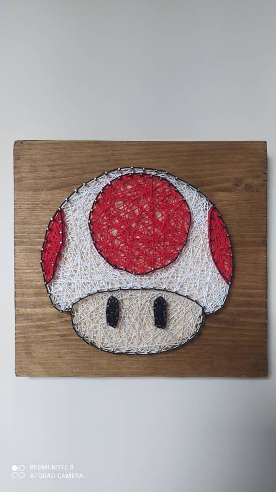 string Art, Tableau en Art Filaire, Toad de L' Univers Mario