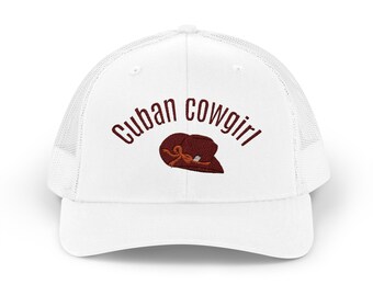 Cuban Cowgirl Snapback Cap | Embroidered Western Hat, Trucker Style