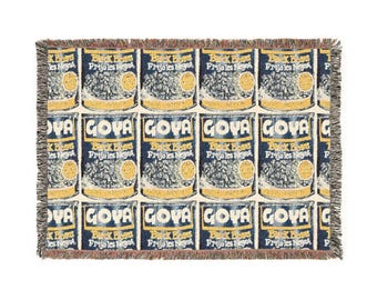 Vintage Tapestry Patchwork Woven Blanket | Repeated Art Panel Throw