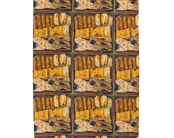 Charcuterie Board Pattern Velveteen Plush Blanket