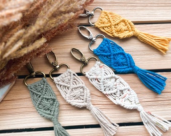 Handgemachte Boho Makramee Schlüsselanhänger / Taschen Anhänger