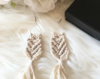 Handmade Mini Macrame Nickel Free Earrings with Free Gift Box