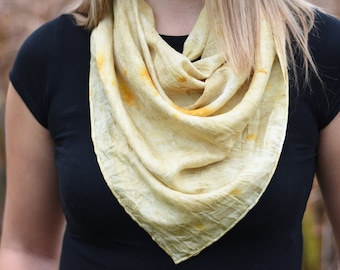 Naturally Dyed 100% Silk Scarf